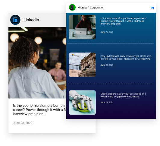 linkedin widget sample
